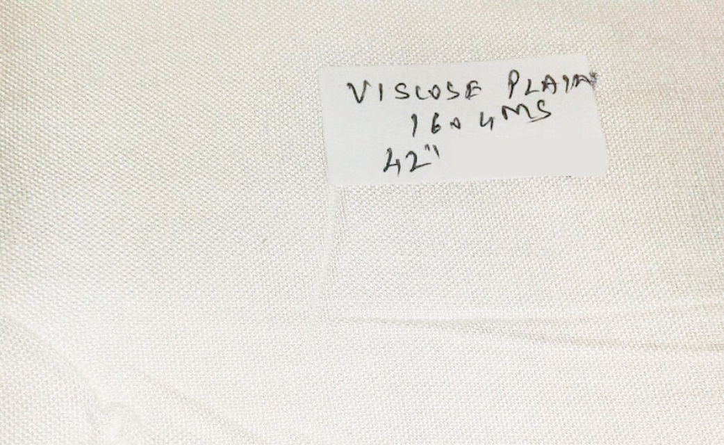 Viscose Plain Fabric 160gsm Bleached,Gin And Ginger Beer