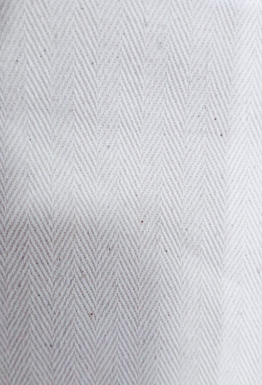 Corset herringbone coutil fabric, white - SARTOR BOHEMIA